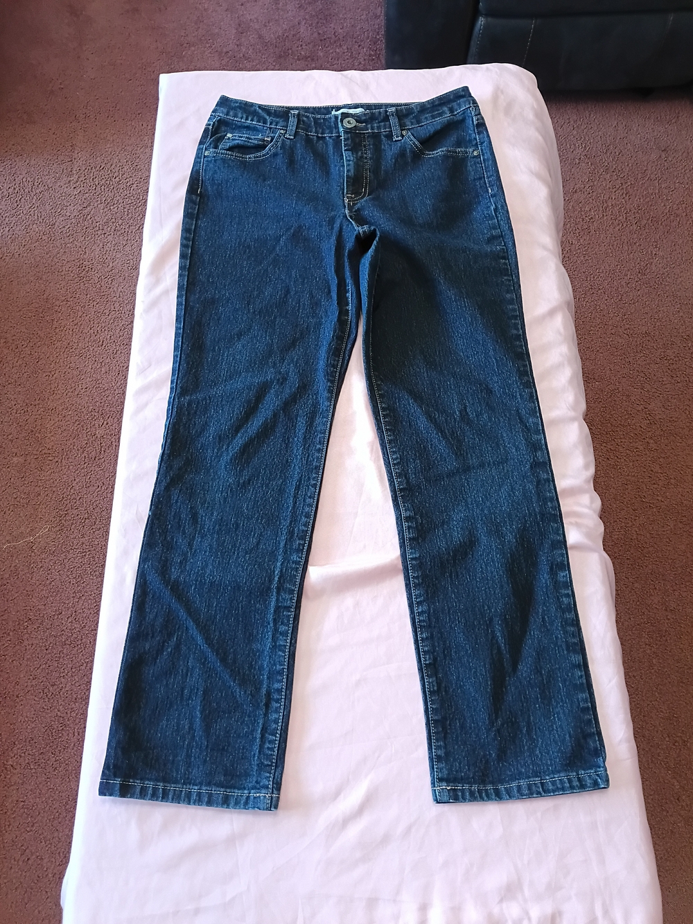 Bandolinoblu Classic Straight-Leg Women's Jeans in Dark Blue Size 10